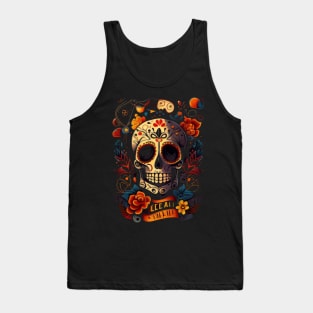 Skull with flowers Tank Top